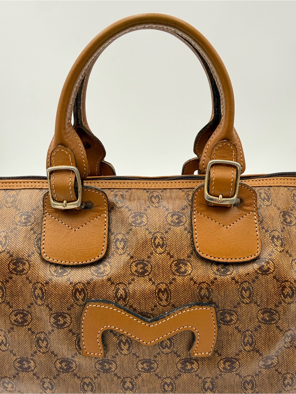🐢MORABITO 1905 PARIS Monogram Polochon 32 Bag • Made in FRANCE •Imperial Warrant - Picture 3 of 16